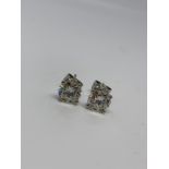 Platinum diamond stud earrings