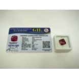 Loose Cushion Cut 9.02ct Ruby