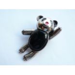 Stone set Panda brooch