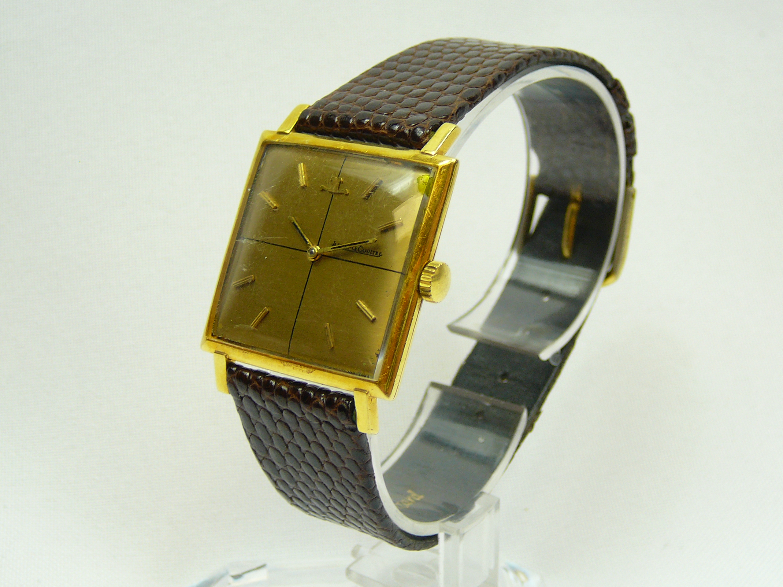 Gents Vintage Gold Jaeger LeCoultre Wrist Watch