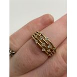 14ct gold diamond scatter ring