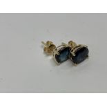 9ct gold sapphire earrings