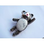 Stone set Panda brooch