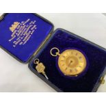 18ct gold ladies pocket watch