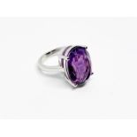 9ct gold amethyst ring