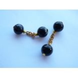 Pair of black onyx cufflinks