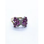 9ct gold ruby and diamond ring