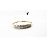 9ct gold diamond bangle