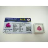 Loose Trillion Cut 9.62ct Pink Sapphire