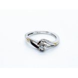 9ct white gold diamond ring