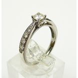 9ct white gold and diamond ring