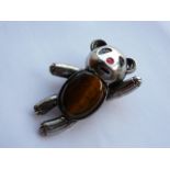 Stone set Panda brooch