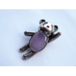 Stone set Panda brooch