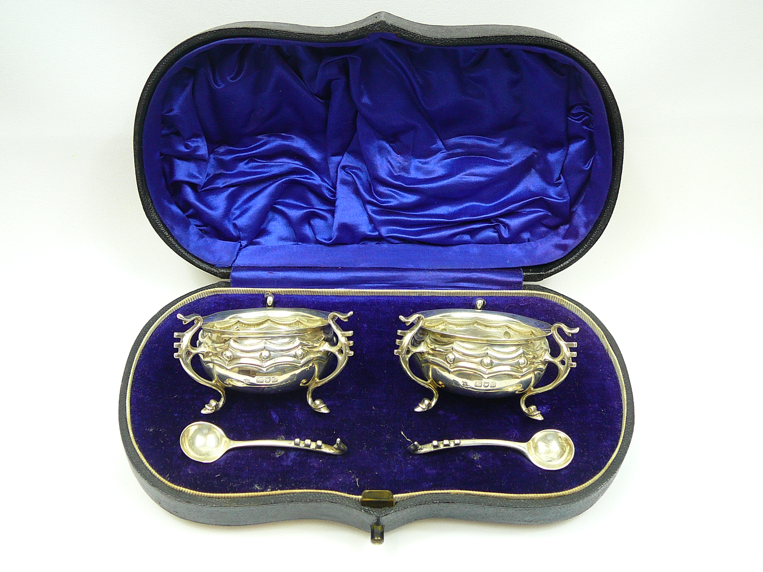 Boxed pair of silver table salts - Image 6 of 7