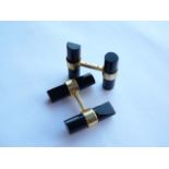 Pair of black onyx cufflinks