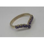 9ct gold amethyst ring