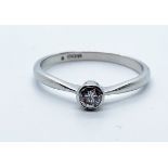 Platinum and diamond ring