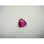 Loose Trillion Cut 8.97ct Pink Sapphire