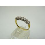 18ct yellow gold ring set with diamonds