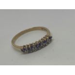 9ct gold amethyst and diamond ring