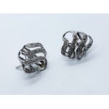 18ct white gold and diamond earrings