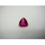 Loose Trillion Cut 8.72ct Pink Sapphire