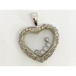 18ct white gold diamond pendant