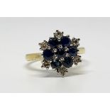 18ct gold sapphire and diamond ring