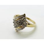 9ct gold diamond ring