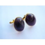 Amethyst cabouchon cufflinks