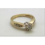 9ct gold diamond ring