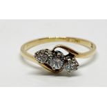 18ct gold and platinum diamond ring