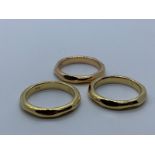 18ct gold and rose gold rings