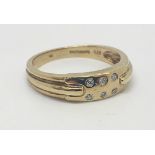 9ct gold diamond ring