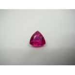 Loose Trillion Cut 9.62ct Pink Sapphire