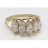 14ct gold CZ ring