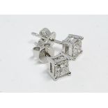 18ct white gold diamond earrings