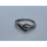 9ct white gold diamond ring