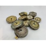 10 assorted watch movements