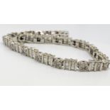 14ct white gold diamond bracelet