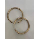 9ct gold hoop earrings