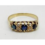 18ct gold sapphire and diamond ring