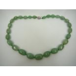 Jade bead necklace