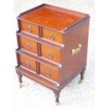 20th Century Reproduction Campaign Waterfall Chest