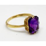 18ct gold amethyst ring