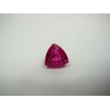 Loose Trillion Cut 11.37ct Pink Sapphire