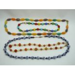 4 Vintage Beaded Necklaces