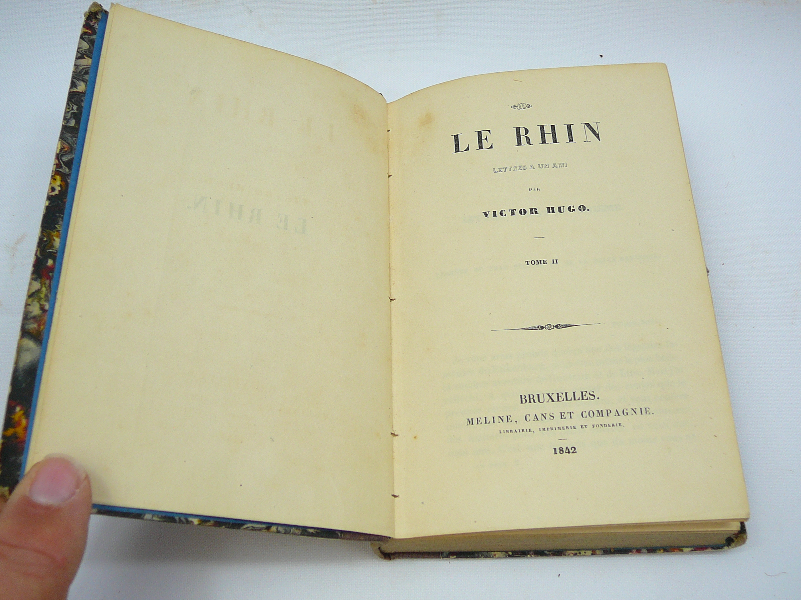 Mid 19th Copy of Le Rhin by Victor Hugo (2 volumes) - Image 4 of 7