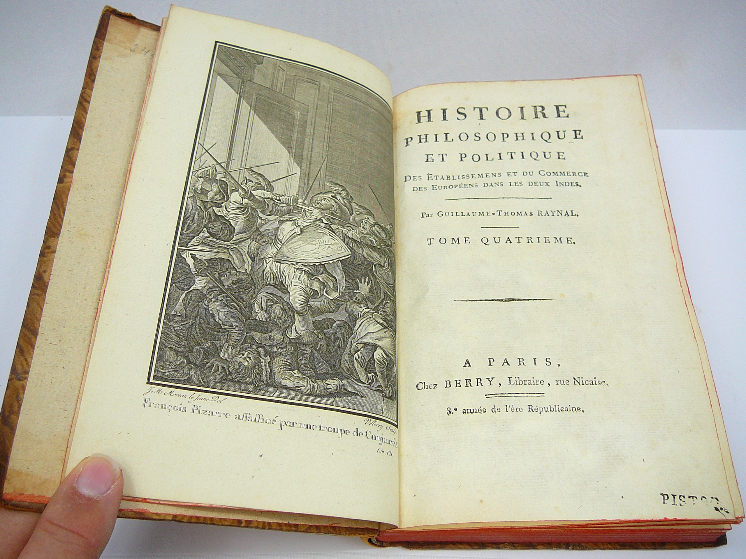 Set of 11 18th Century Histoire Philosophique et Politique by P Raynal - Image 23 of 55