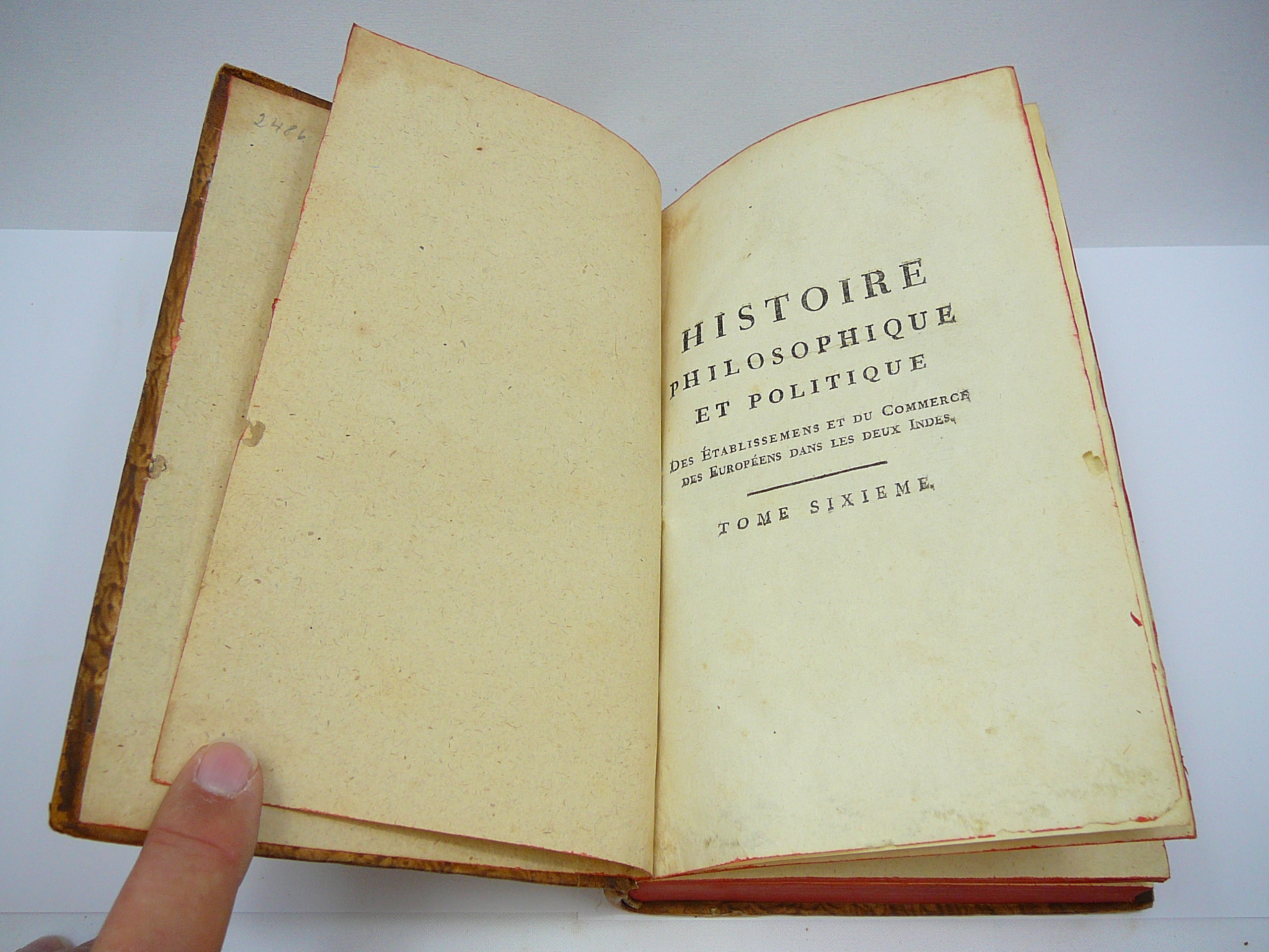 Set of 11 18th Century Histoire Philosophique et Politique by P Raynal - Image 32 of 55